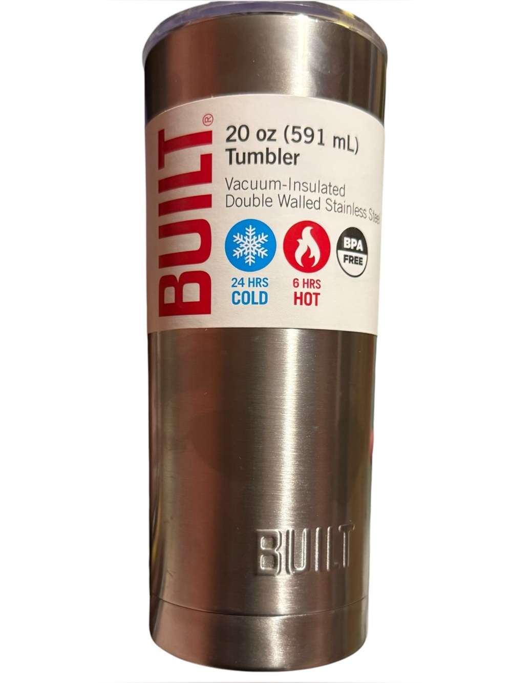 BUILT Double Wall Stainless Steel Vacuum Insulated Tumbler 20 Oz